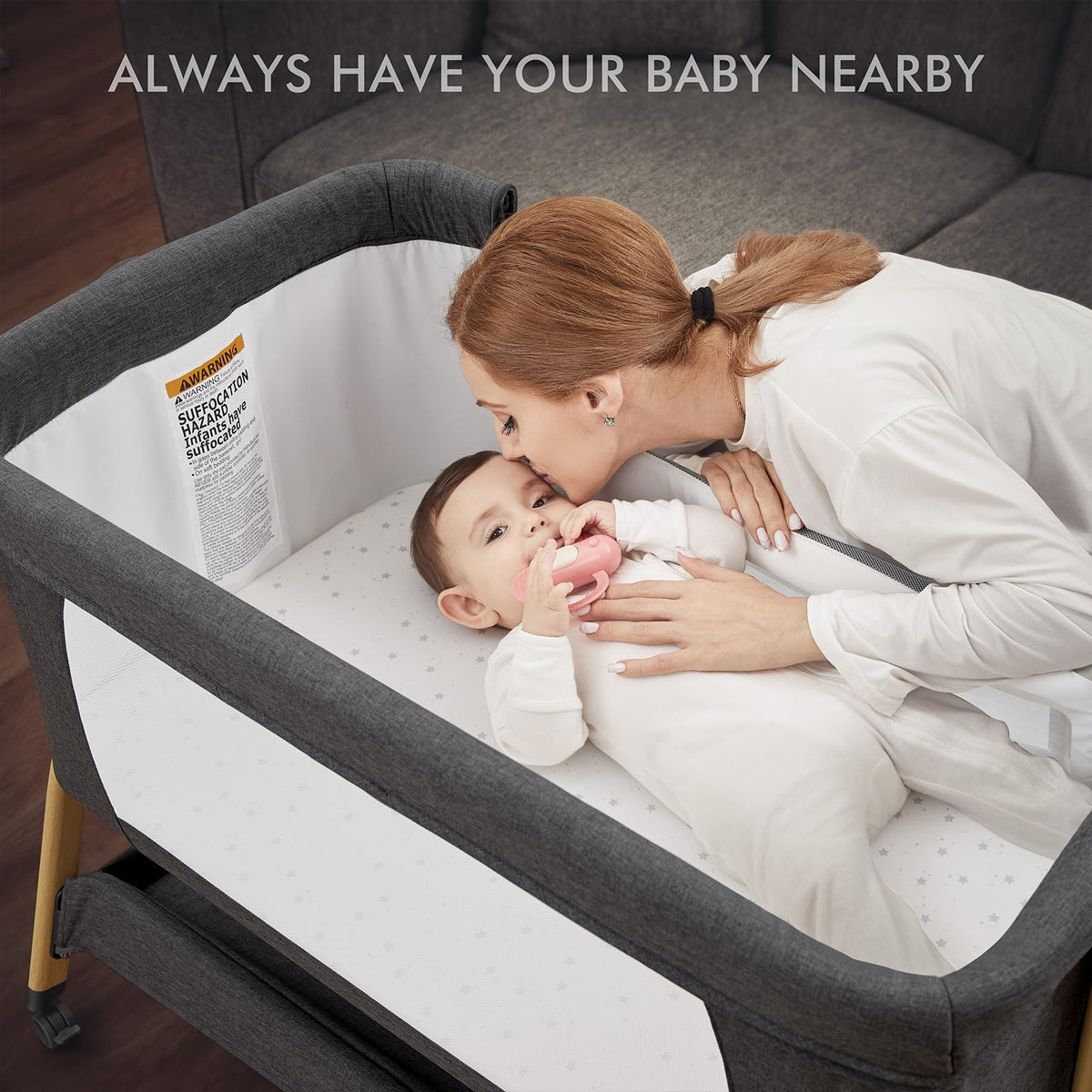 3-in-1 Dark Grey Baby Bassinet K441483