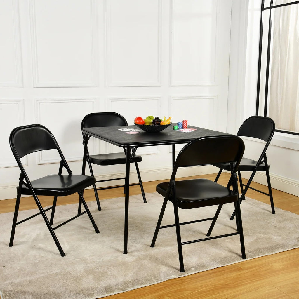 Black Folding Card Table X129370