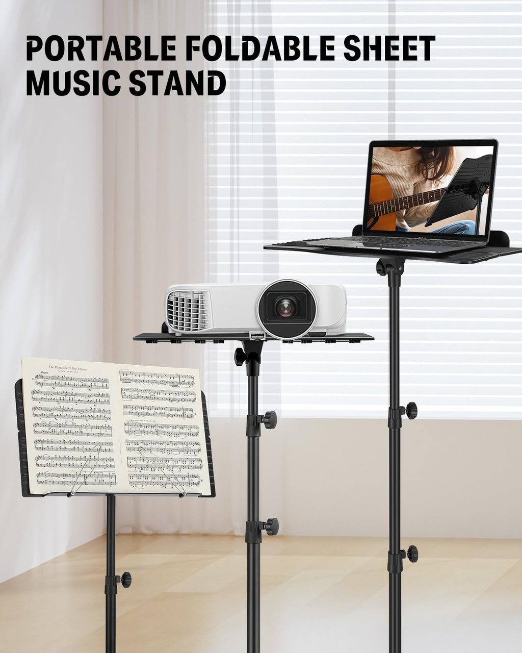 Sheet Music Stand with Light & Carrying Bag N6481