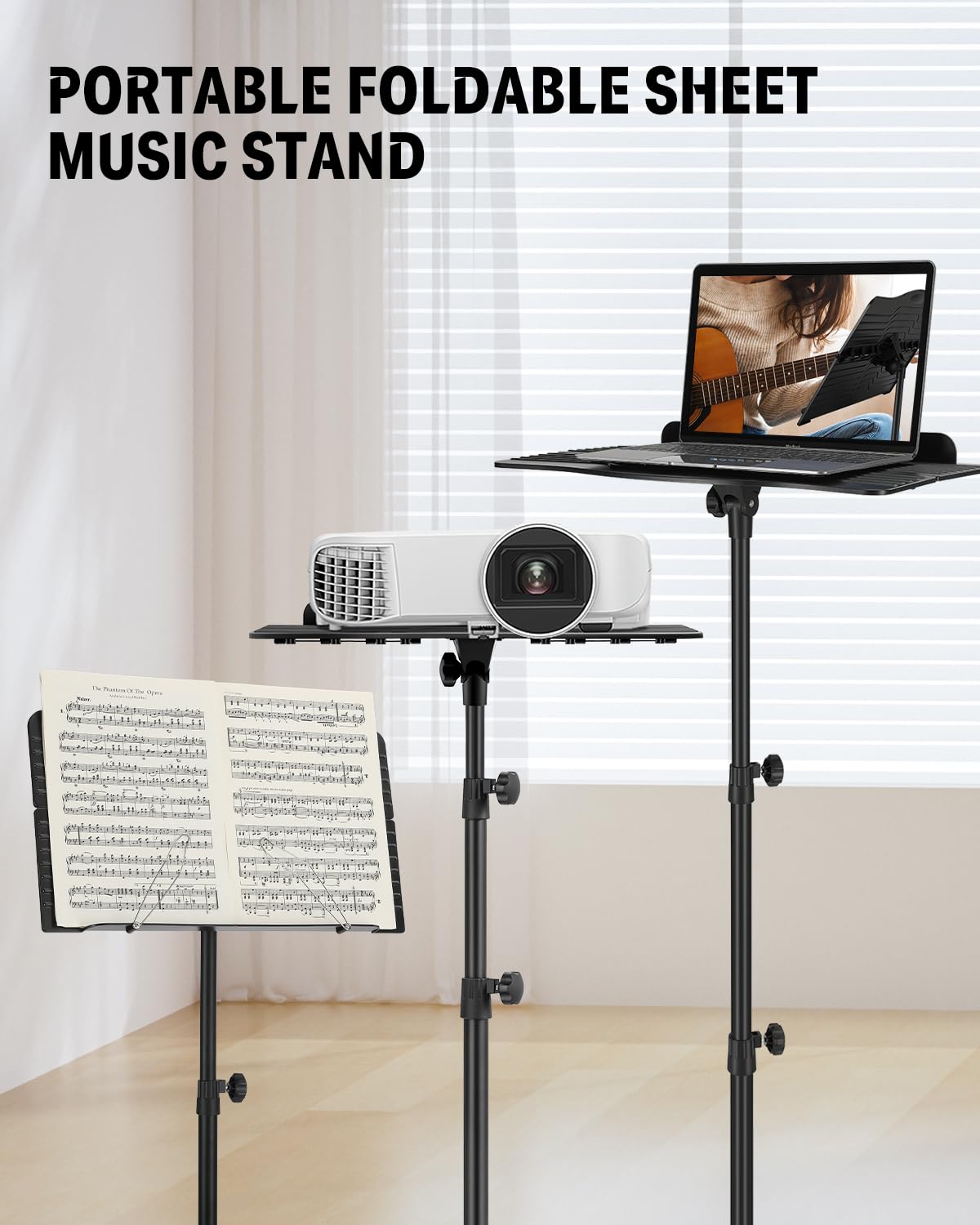 Sheet Music Stand with Light & Carrying Bag N6481