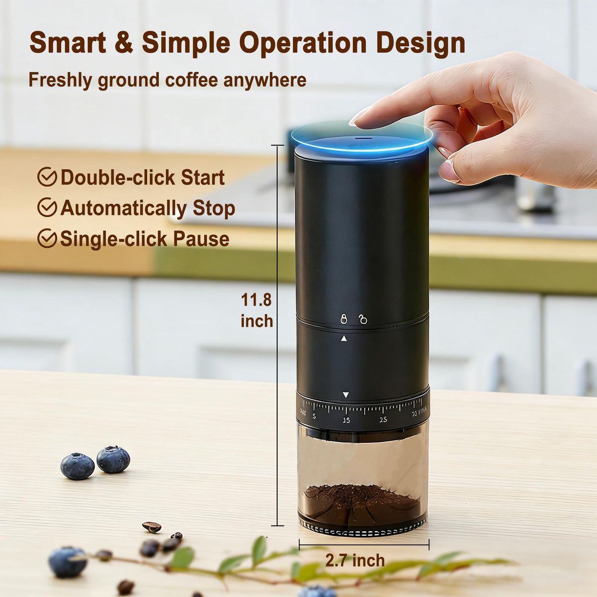 Portable Electric Coffee Burr Grinder R70206
