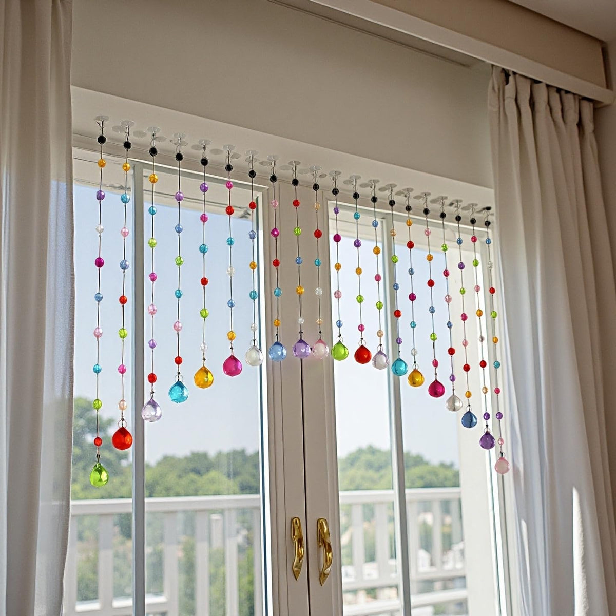 Clear Beaded Curtain 20 Strings U6195