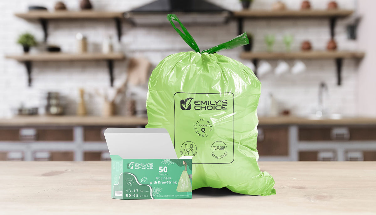 Biodegradable Heavy Duty Tall Trash Bag, 50 count, 13-17 Gallons F63152