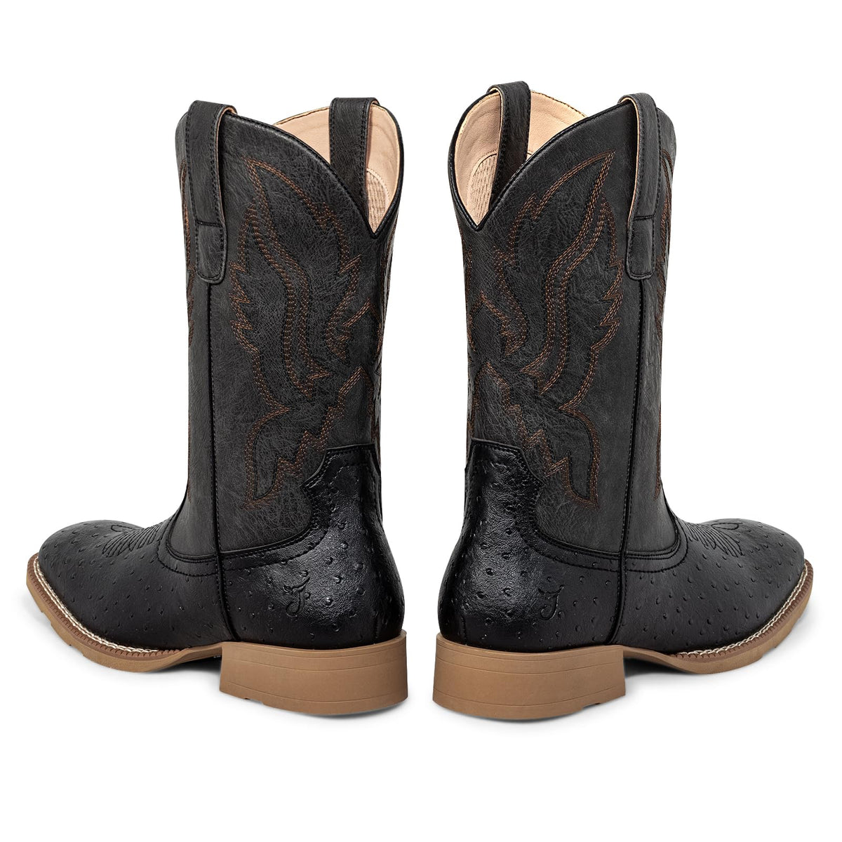 Mens Cowboy Boots Square Toe Wide Fit Q7553
