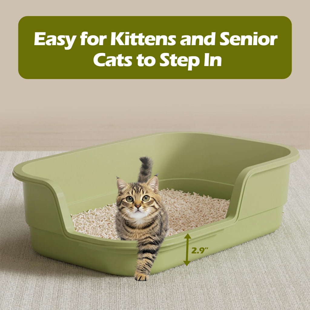 Extra Large High Sides Low Entry Cat Litter Box C924747
