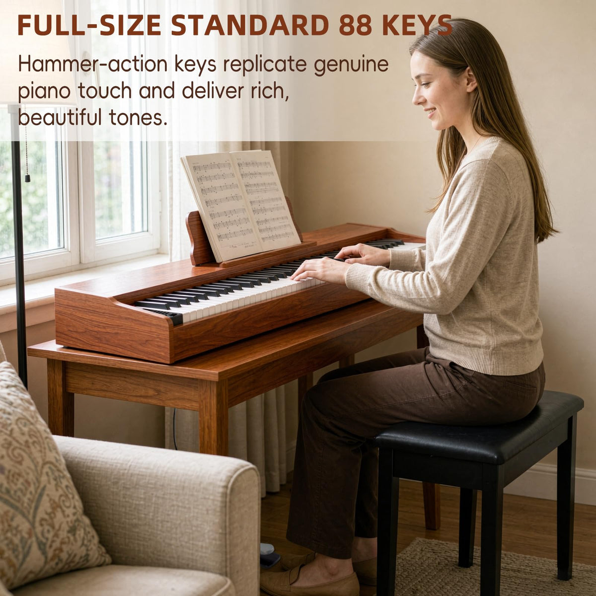 88 Keys Hammer Weighted Digital Piano G976