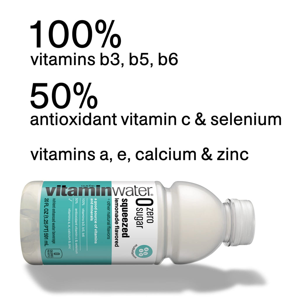20 Fl Oz Vitamin Water ZERO Sugar Lemonade Pack of 12 W56511