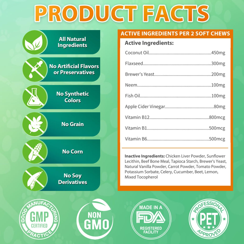 Flea and Tick Prevention for Dogs Chewables, 200 Soft Chews R692593