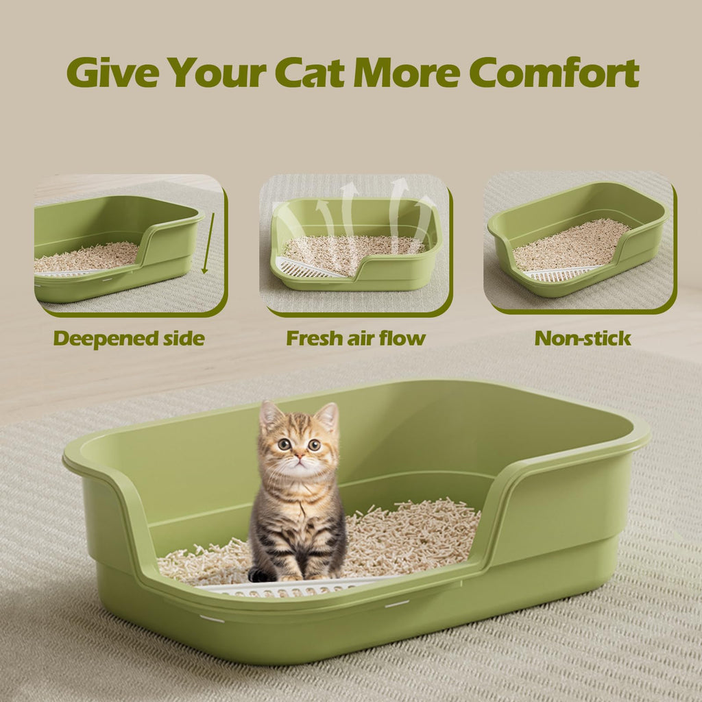 Extra Large High Sides Low Entry Cat Litter Box C924747