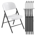 Heavy Duty Plastic Folding Chair with Reinforced Steel Frame X2776