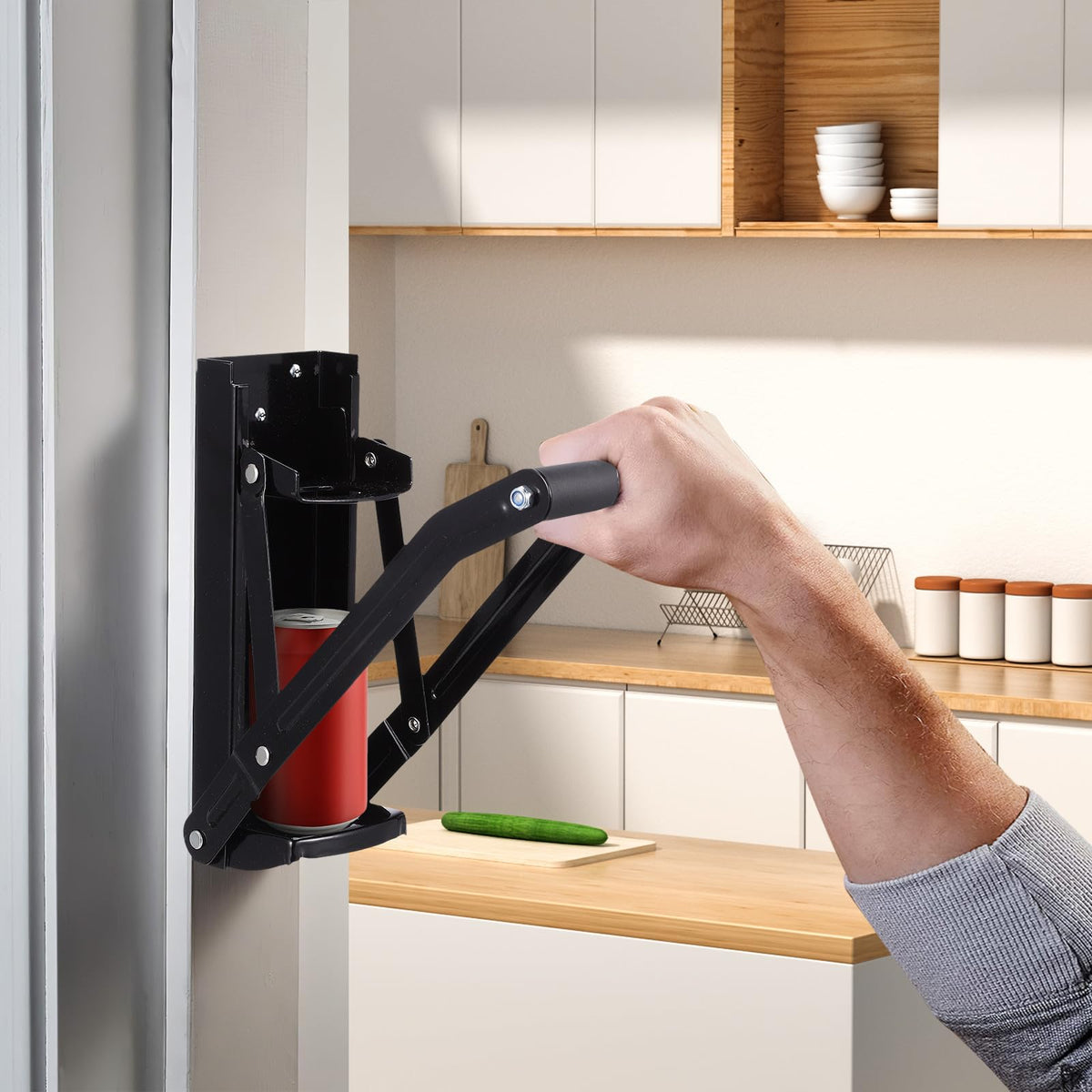 Heavy Duty Wall Mounted Can Crusher with Bottle Opener D448843