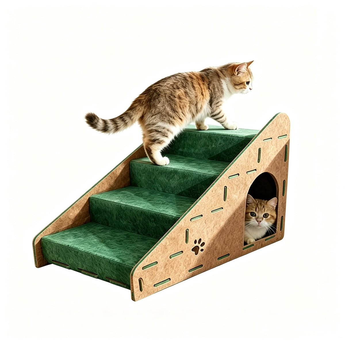 Felt 4-Step Foldable Pet Stairs B1155