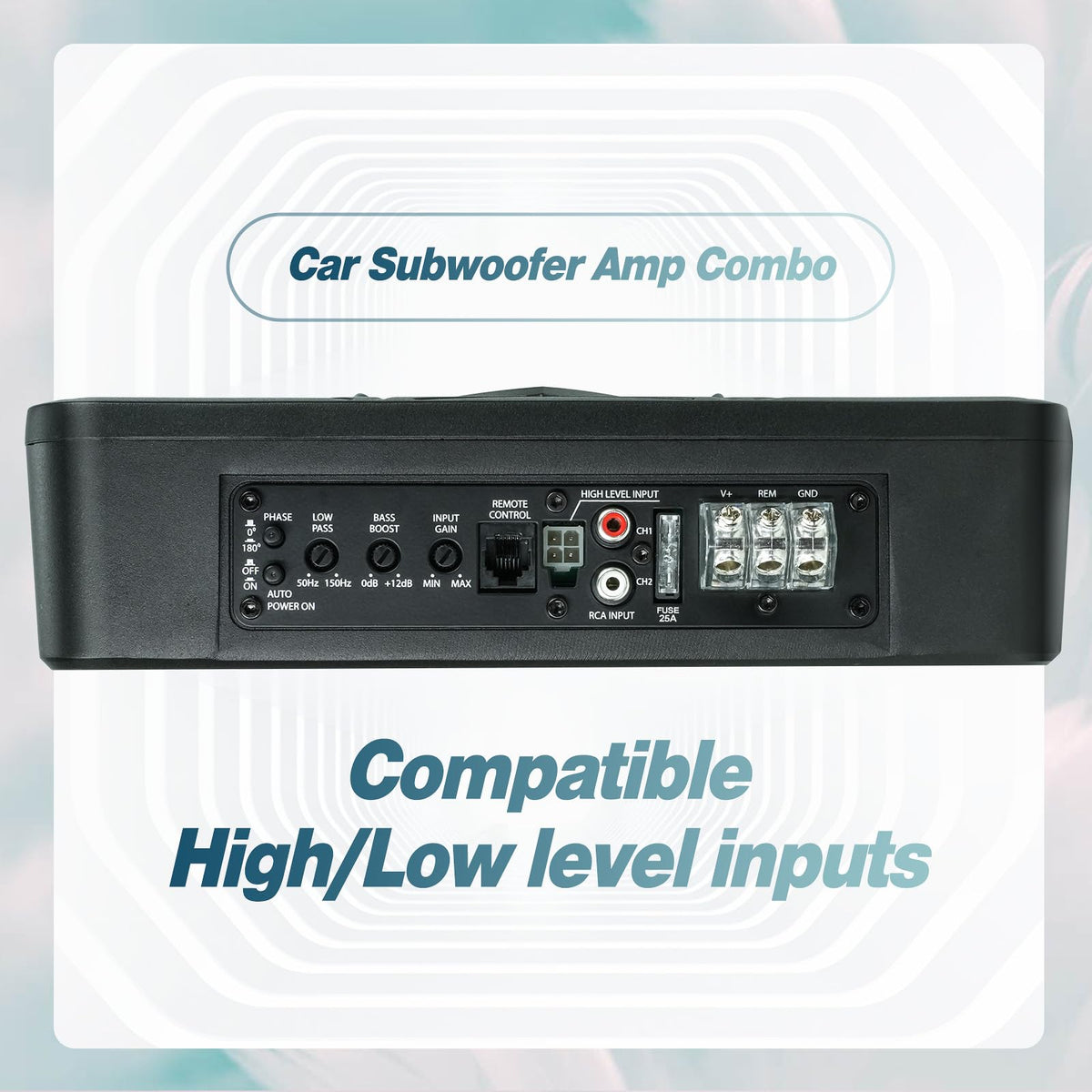 10" 1200W Powered Car Subwoofer with Amplifier T53564
