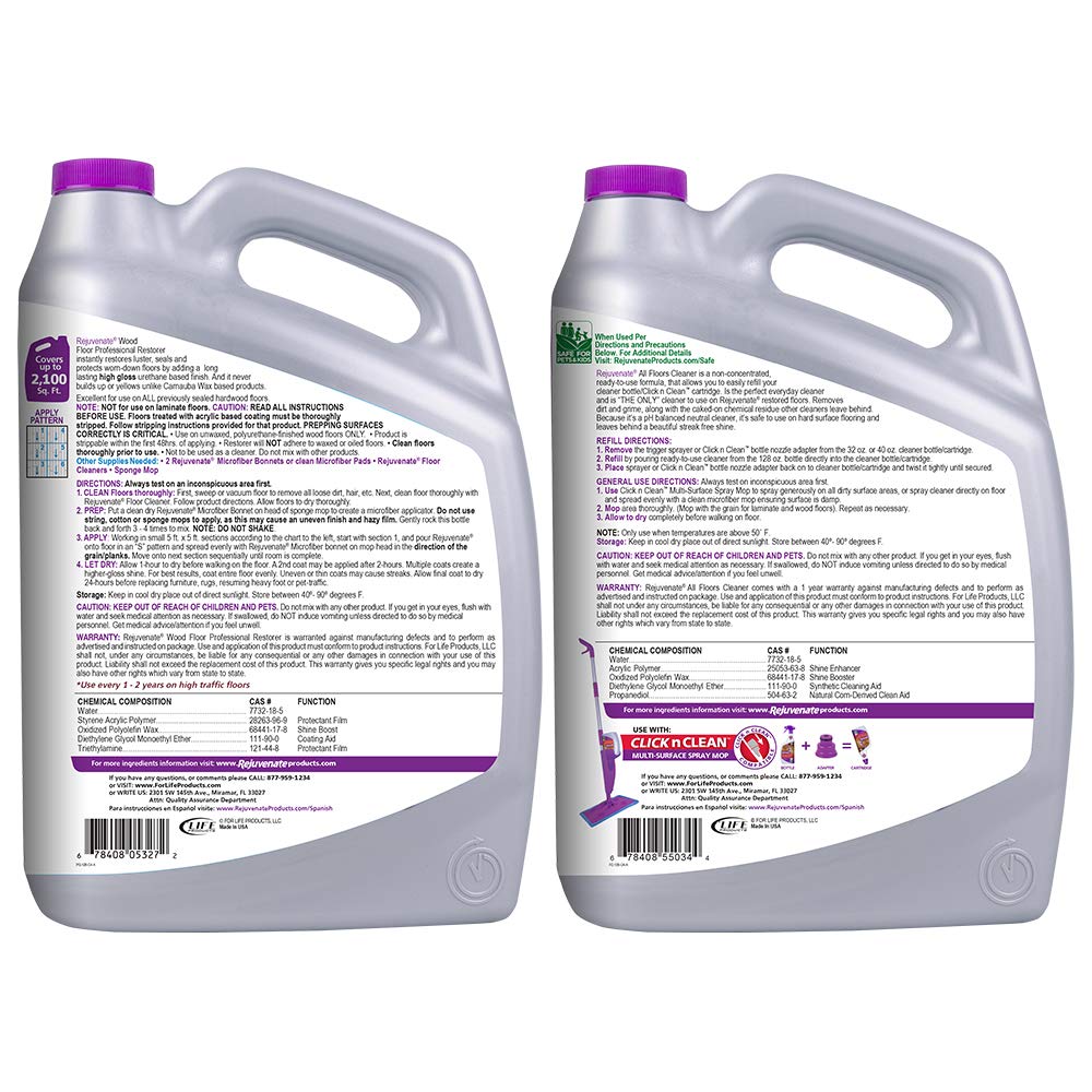 High Gloss Wood Floor Polish and Cleaner 128oz Y389