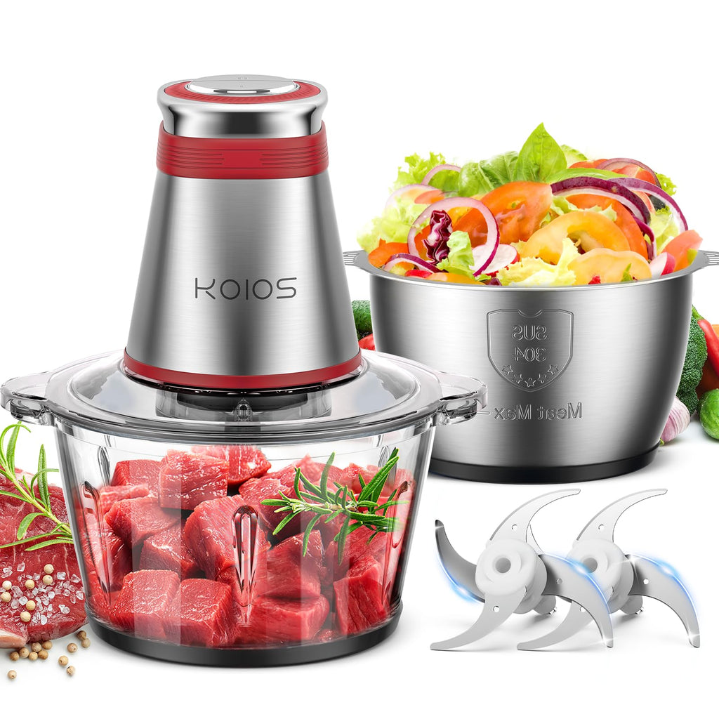 500W Electric Food Processor with 2 Bowls N77537