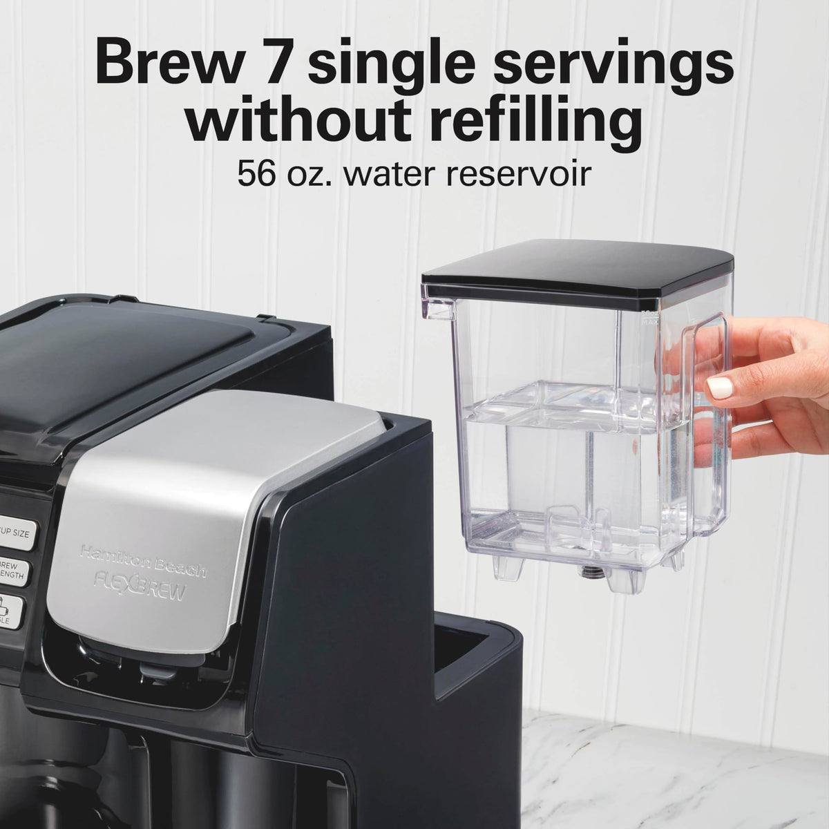 2-Way Coffee Maker with K-Cup Pods or Grounds, Black B952469