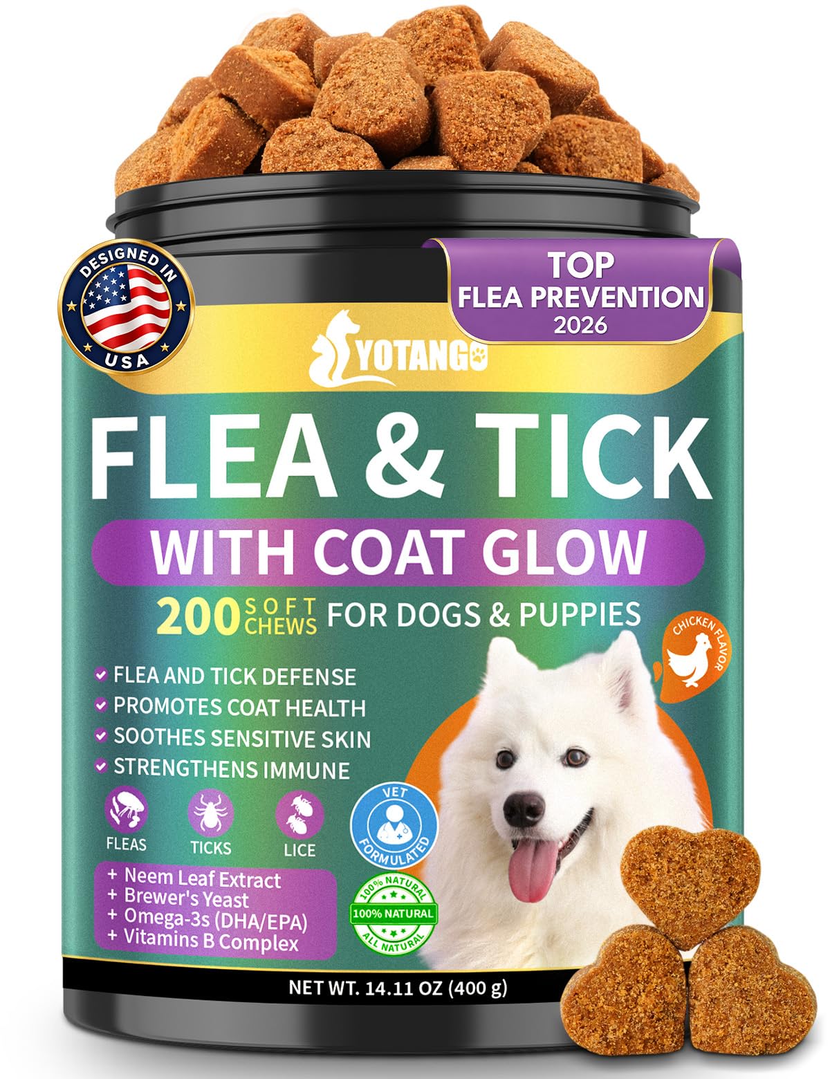 Dog Flea and Tick Prevention Chewables H371