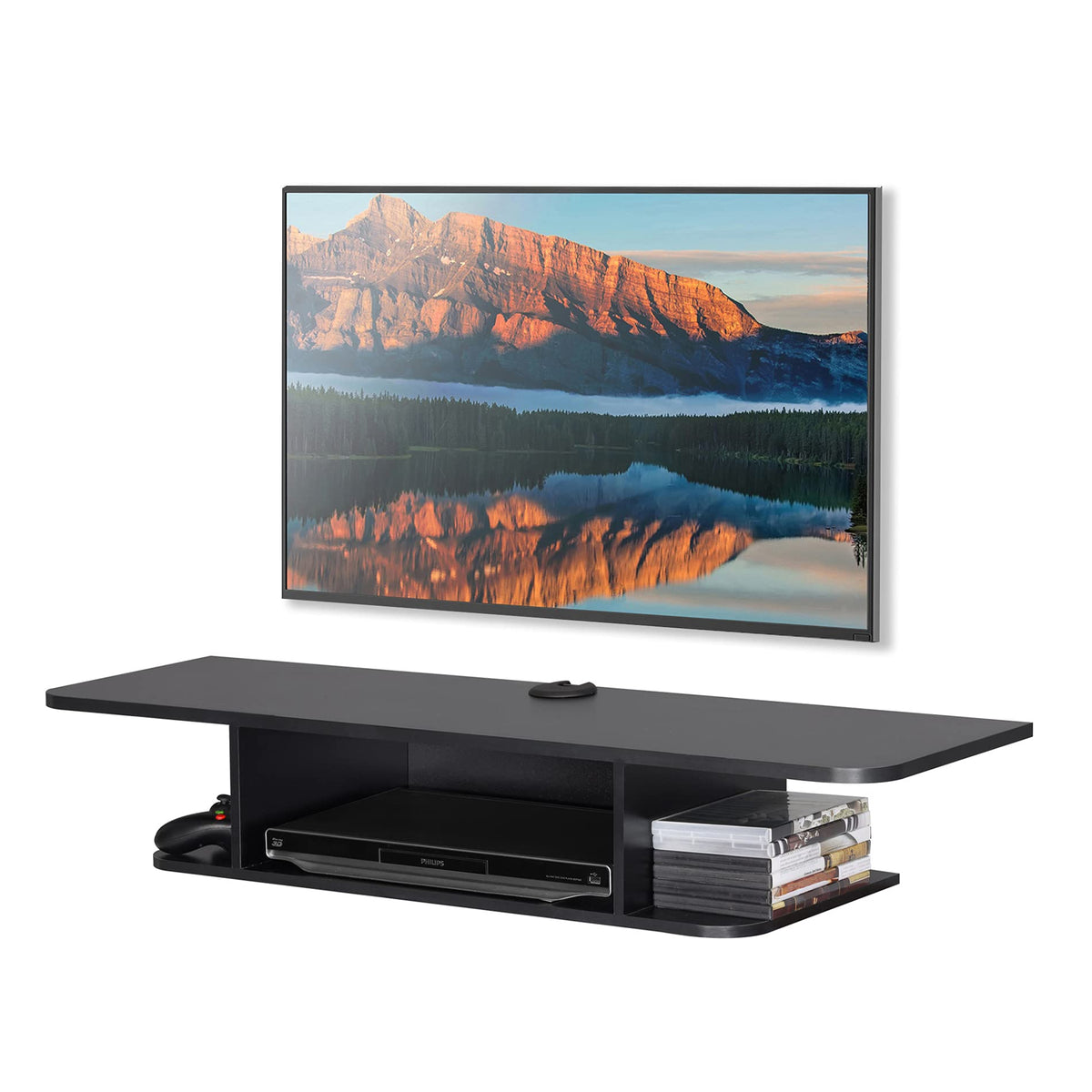 Black Floating TV Stand up to 55 Inch D819