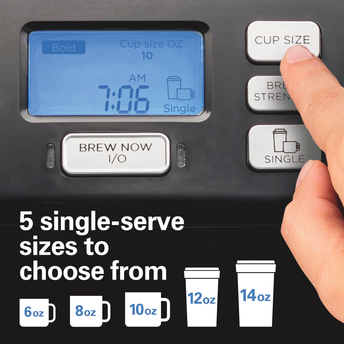 2-Way Coffee Maker with K-Cup Pods or Grounds, Black B952469