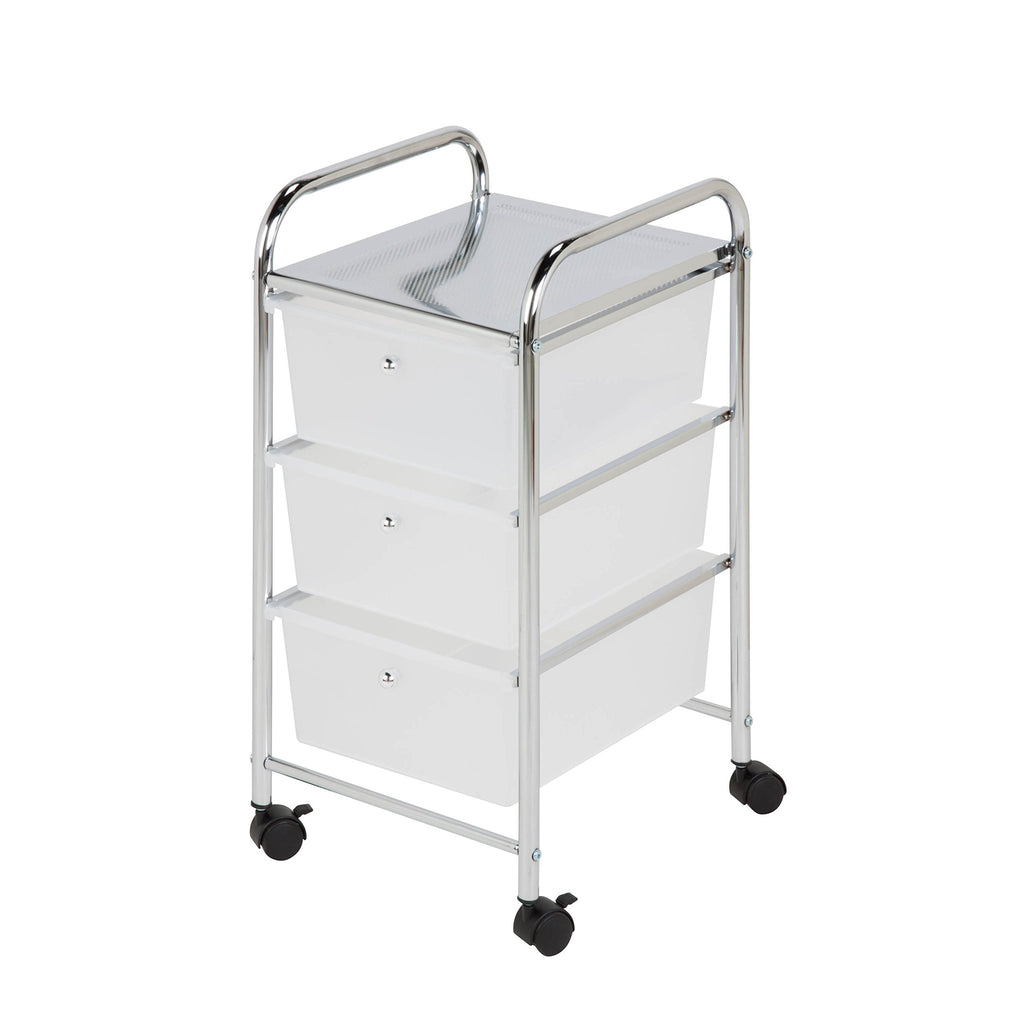 3 Drawer Plastic Storage Cart on Wheels S2591