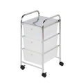 3 Drawer Plastic Storage Cart on Wheels S2591