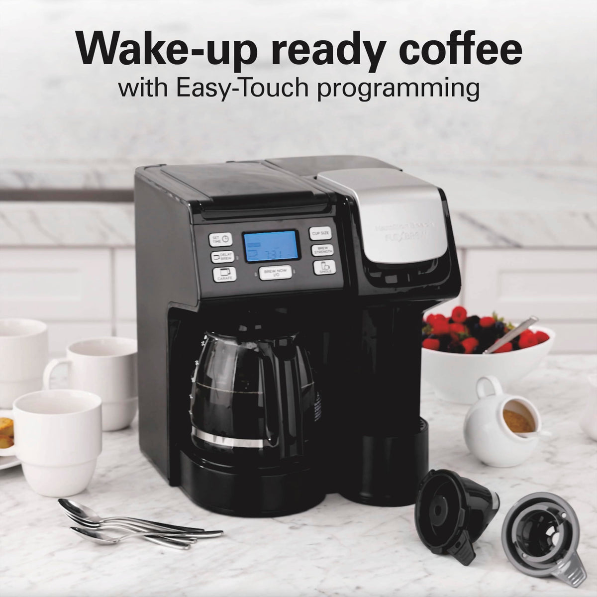 2-Way Coffee Maker with K-Cup Pods or Grounds, Black B952469