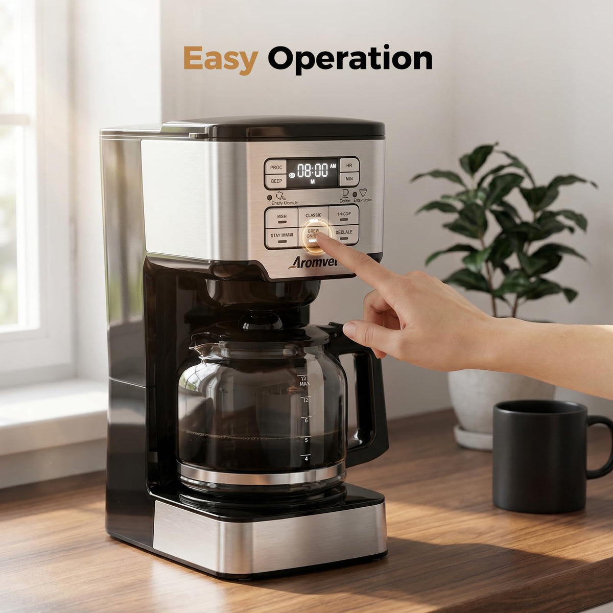12 Cup Programmable Drip Coffee Maker J40515