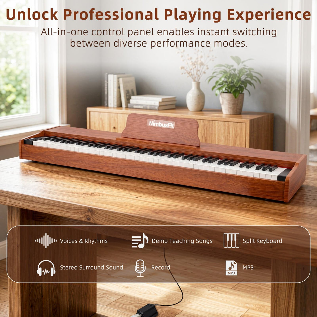 88 Keys Hammer Weighted Digital Piano G976
