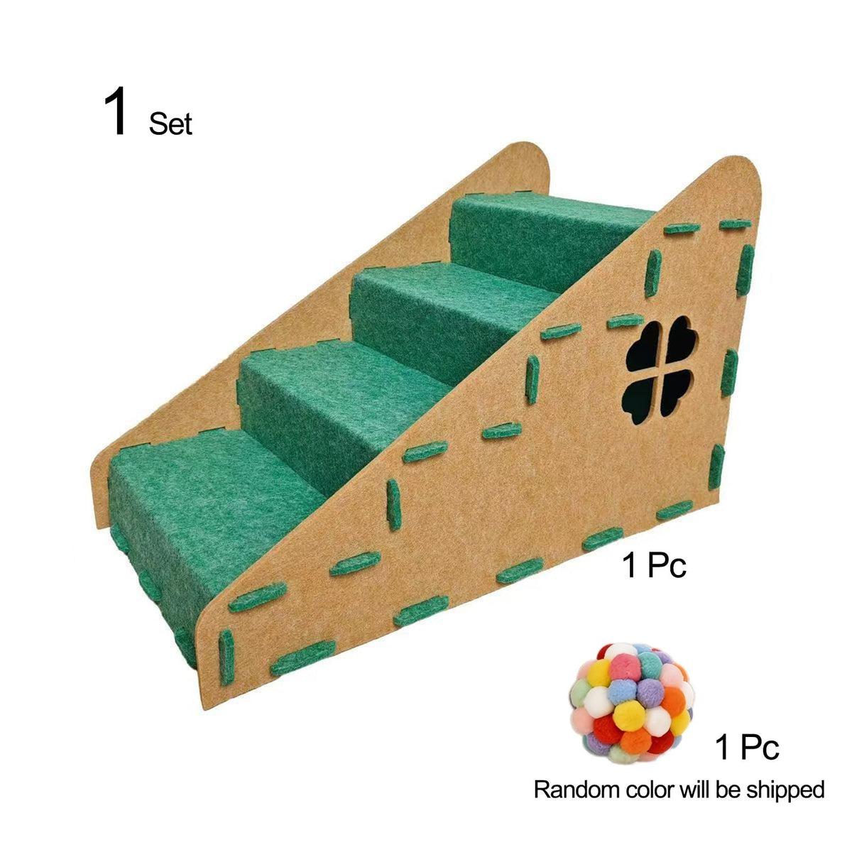Felt 4-Step Foldable Pet Stairs B1155