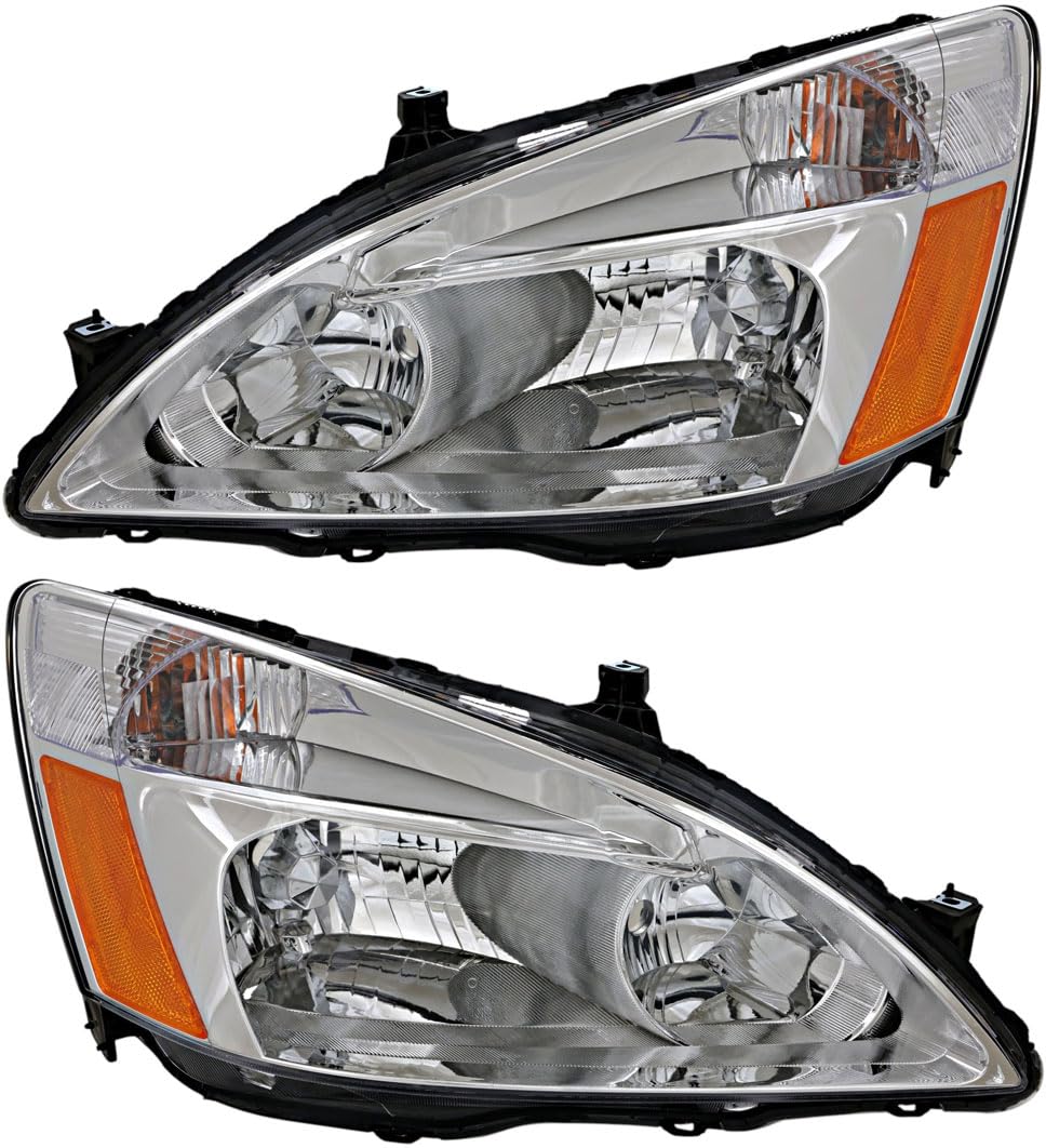 Honda Accord Headlights Lamps 2003 2004 2005 2006 2007 R43033