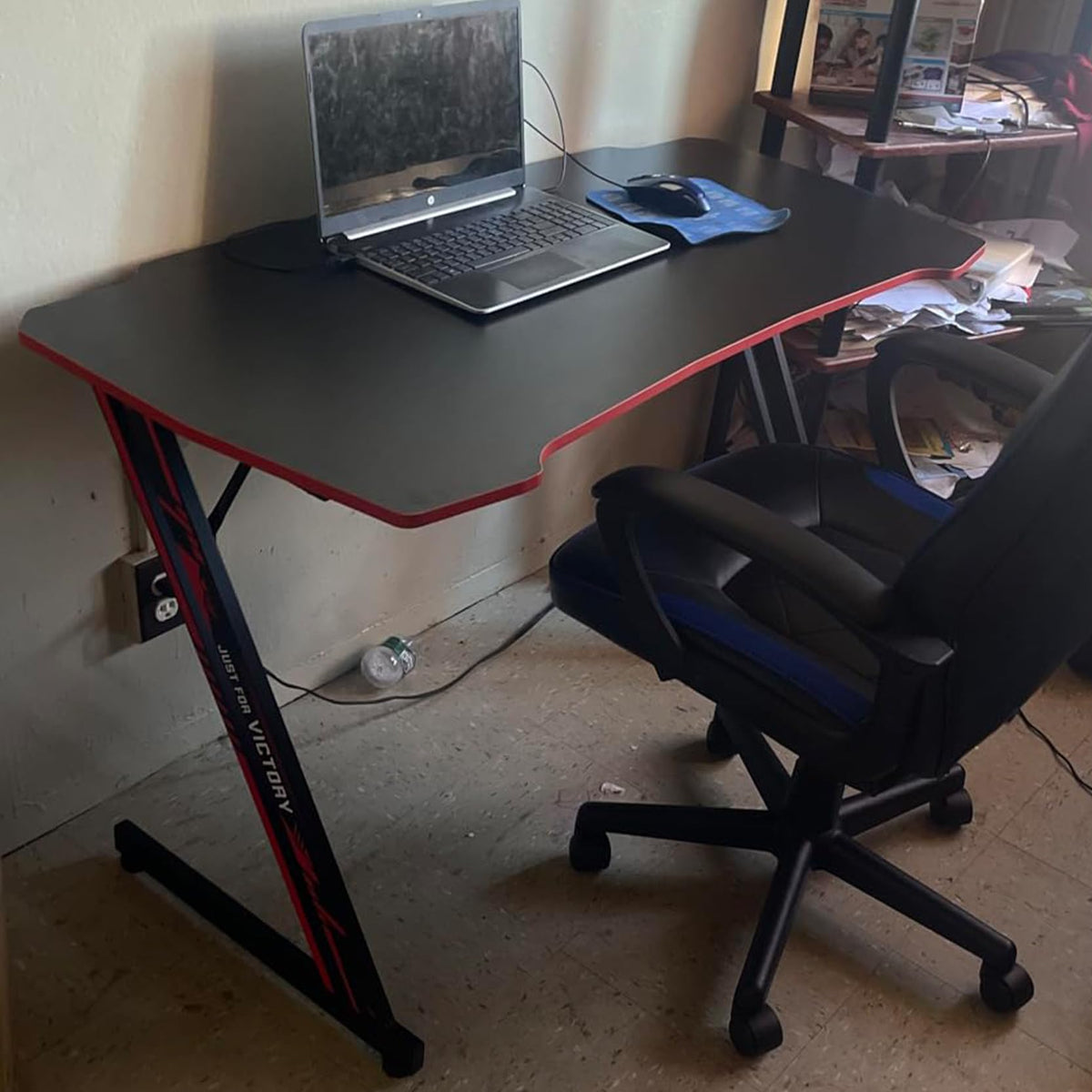47 Inch Gaming Desk with Headphone Hook P57136