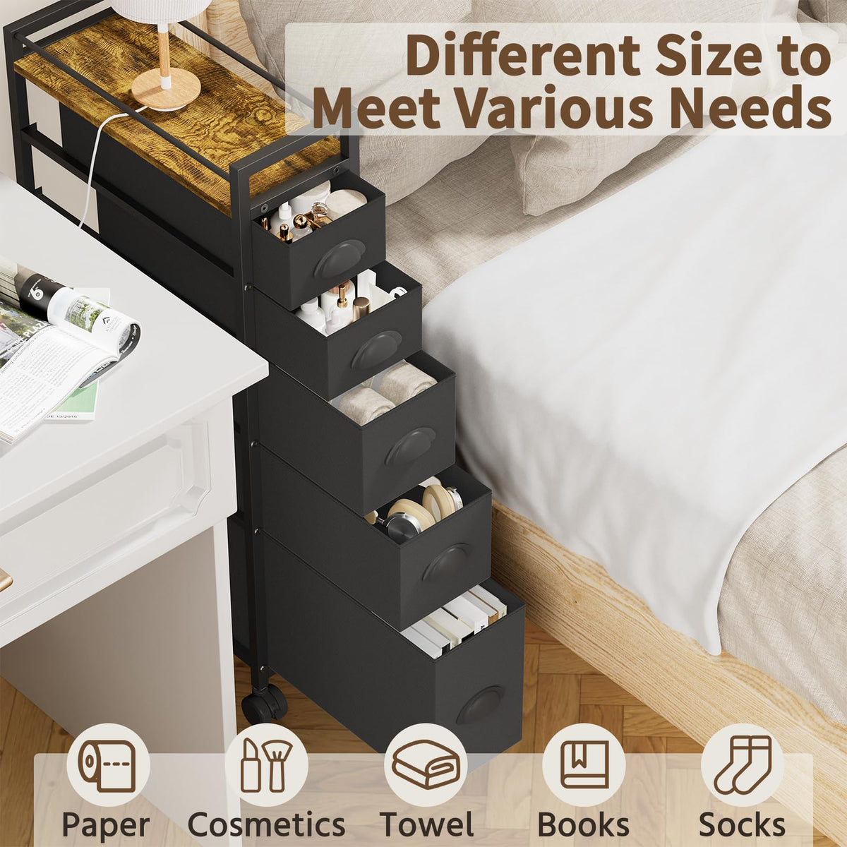Black Narrow Storage Cabinet Q31740
