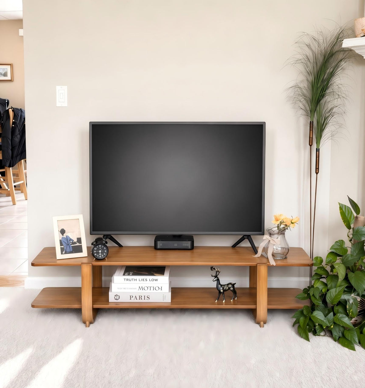 Bamboo TV Stand with Storage up to 65'' V757