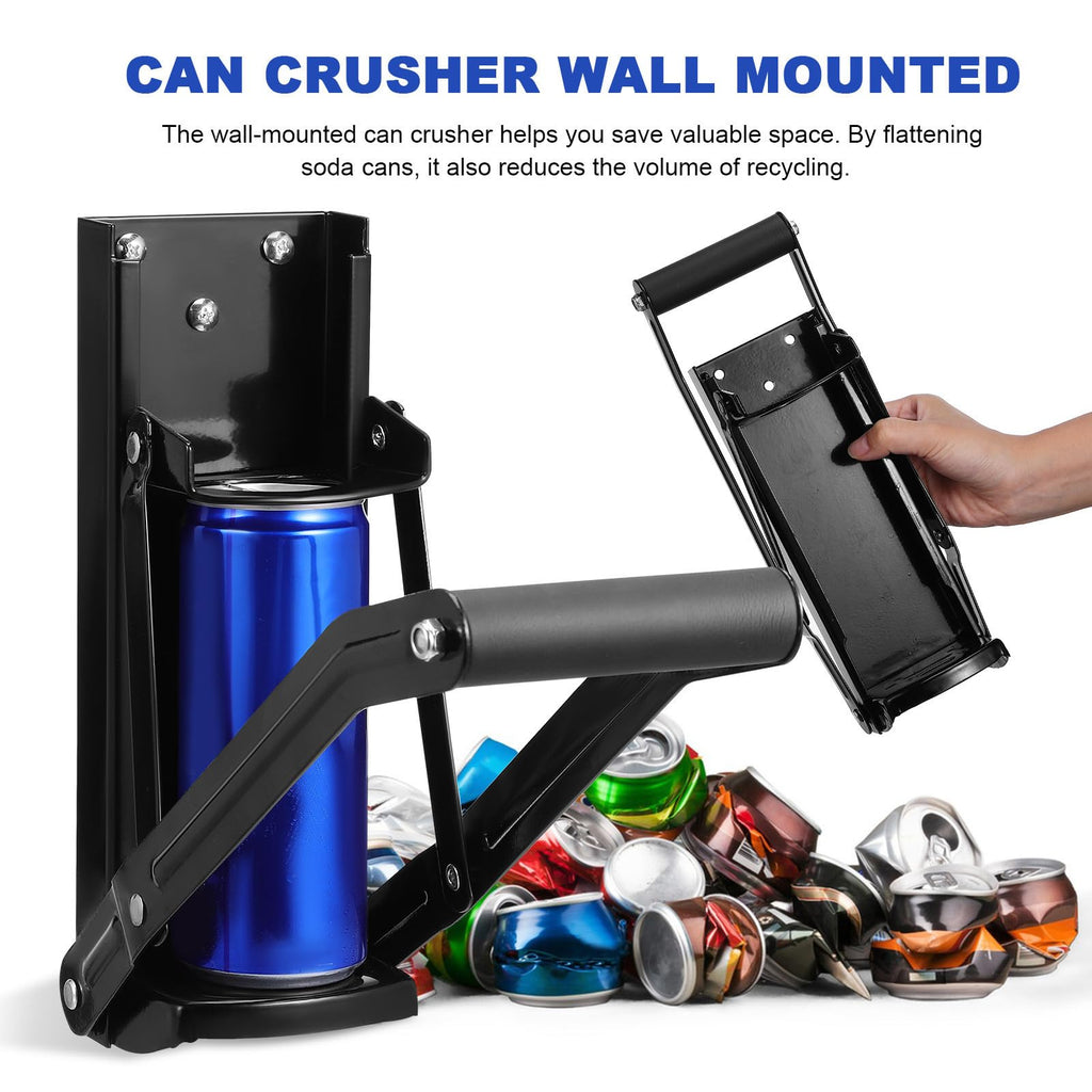 Heavy Duty Wall Mounted Can Crusher with Bottle Opener D448843