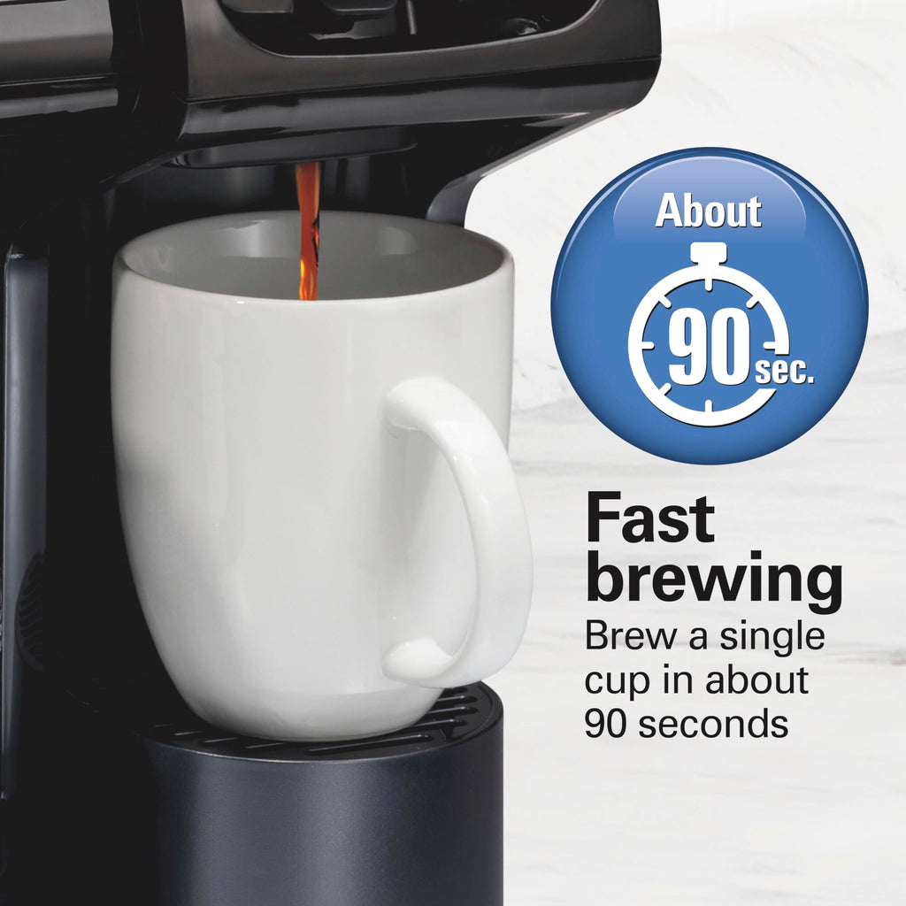 2-Way Coffee Maker with K-Cup Pods or Grounds, Black B952469