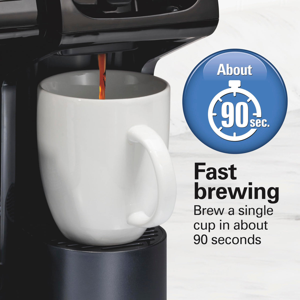 2-Way Coffee Maker with K-Cup Pods or Grounds, Black B952469