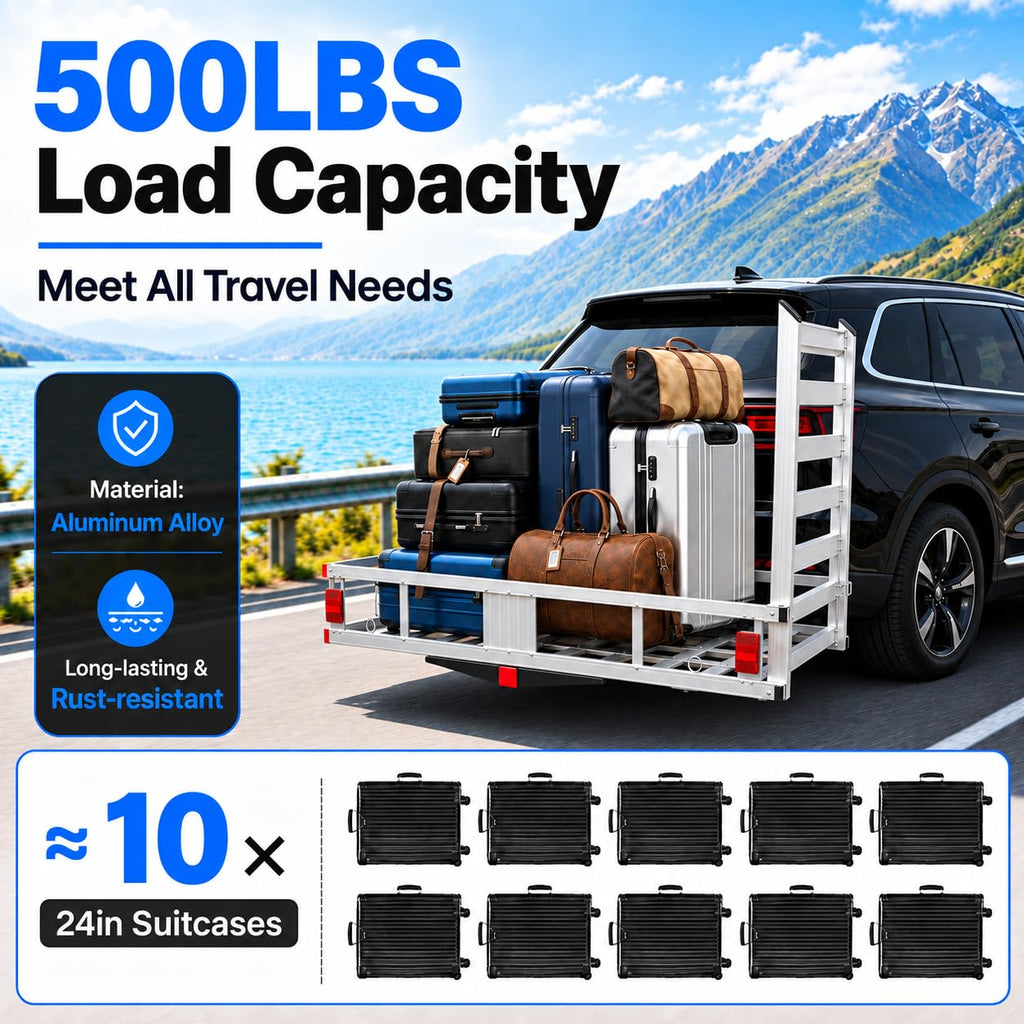 Heavy-Duty Aluminum Hitch Cargo Carrier U9300