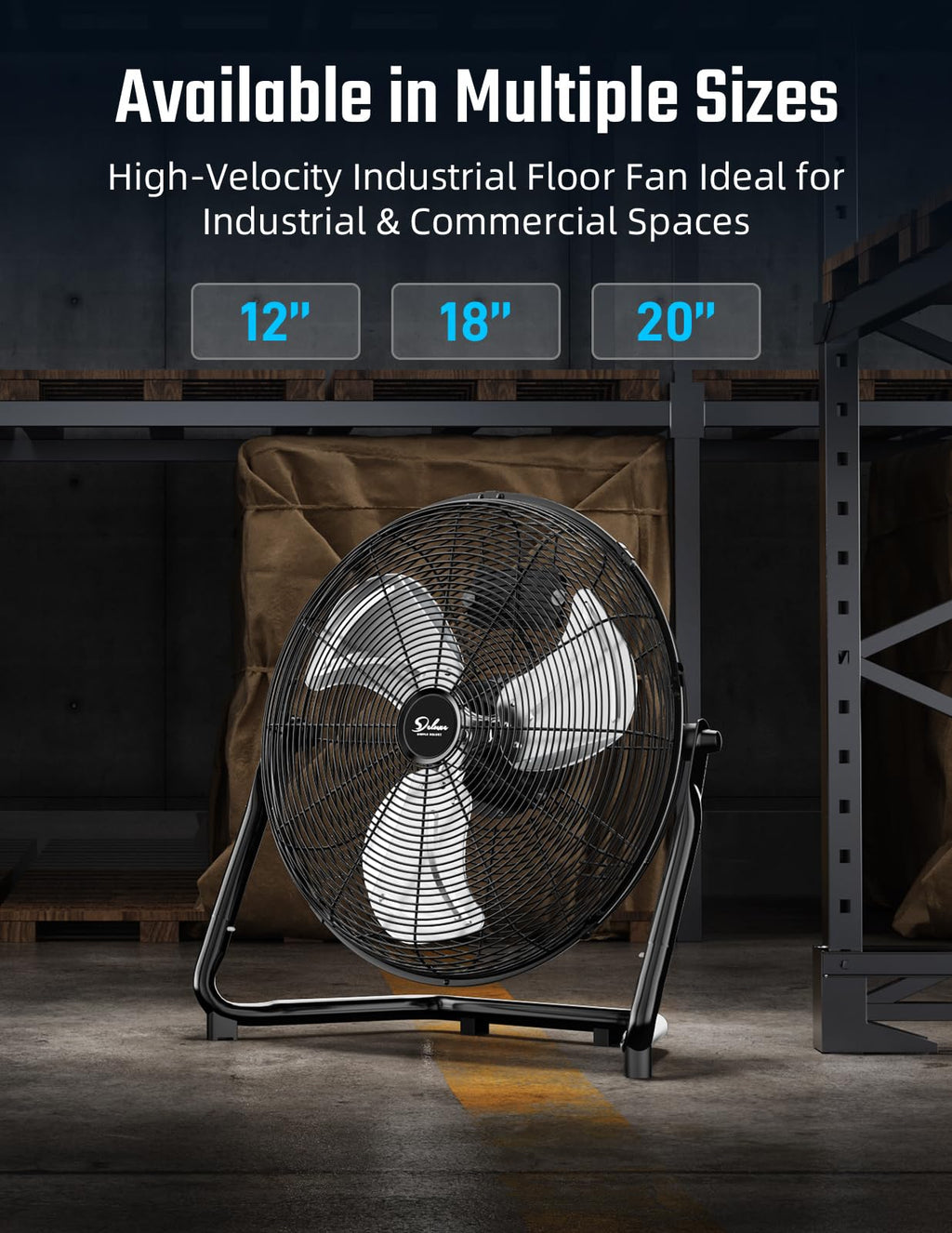 18 Inch 3-Speed Metal Floor Fan V294