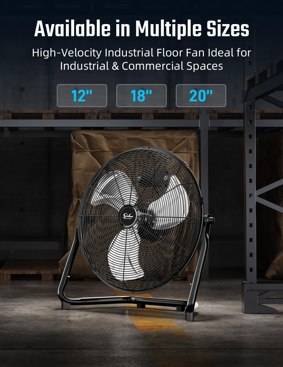 18 Inch 3-Speed Metal Floor Fan V294