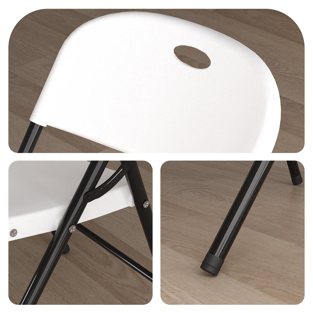 Heavy Duty Plastic Folding Chair with Reinforced Steel Frame X2776