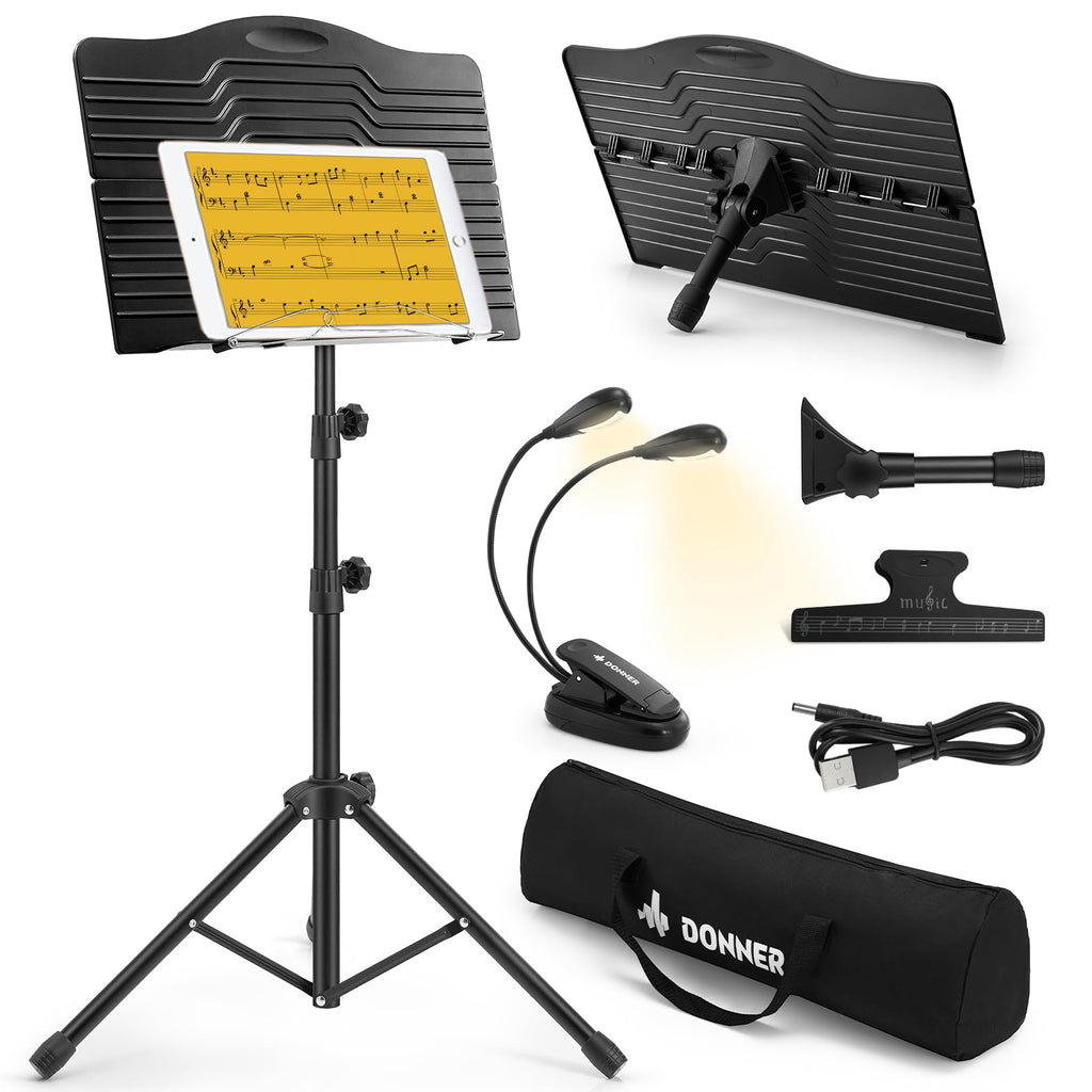 Sheet Music Stand with Light & Carrying Bag N6481