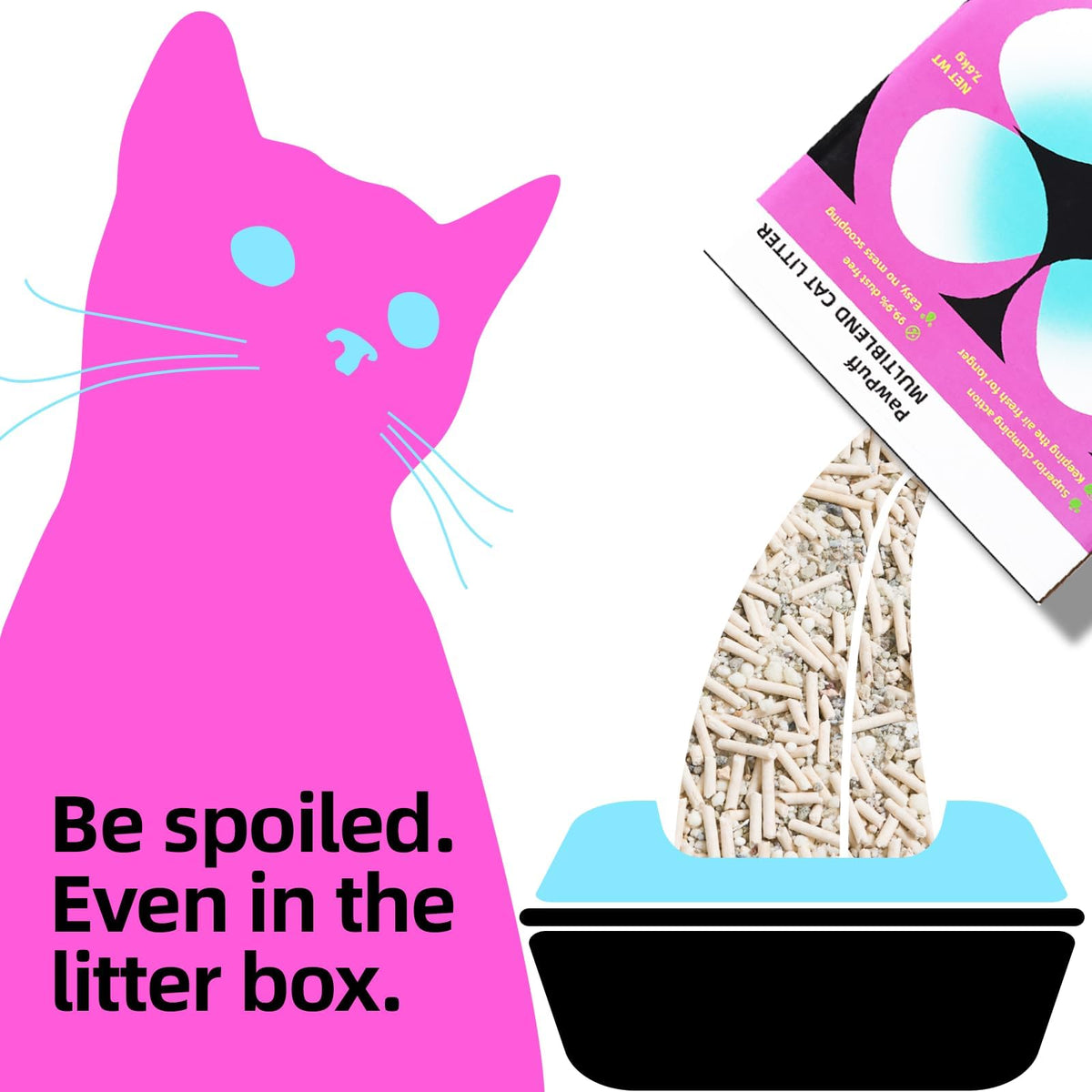 Clumping Cat Litter 99.9% Dust Free Flushable Mixed Tofu and Bentonite Odor Control 16.8lb P393083