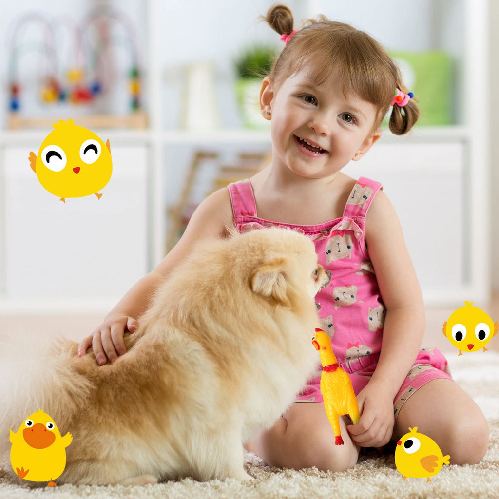 50 Pcs Yellow Rubber Chickens W706