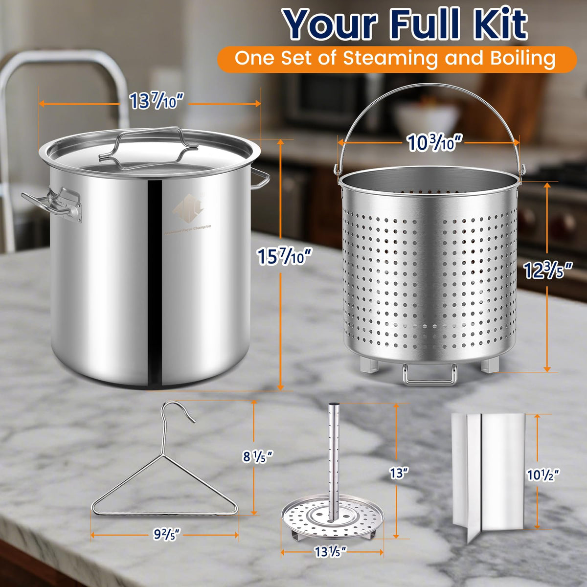 40QT Stainless Steel Stock Pot and 55,000BTU Propane Burner E916654