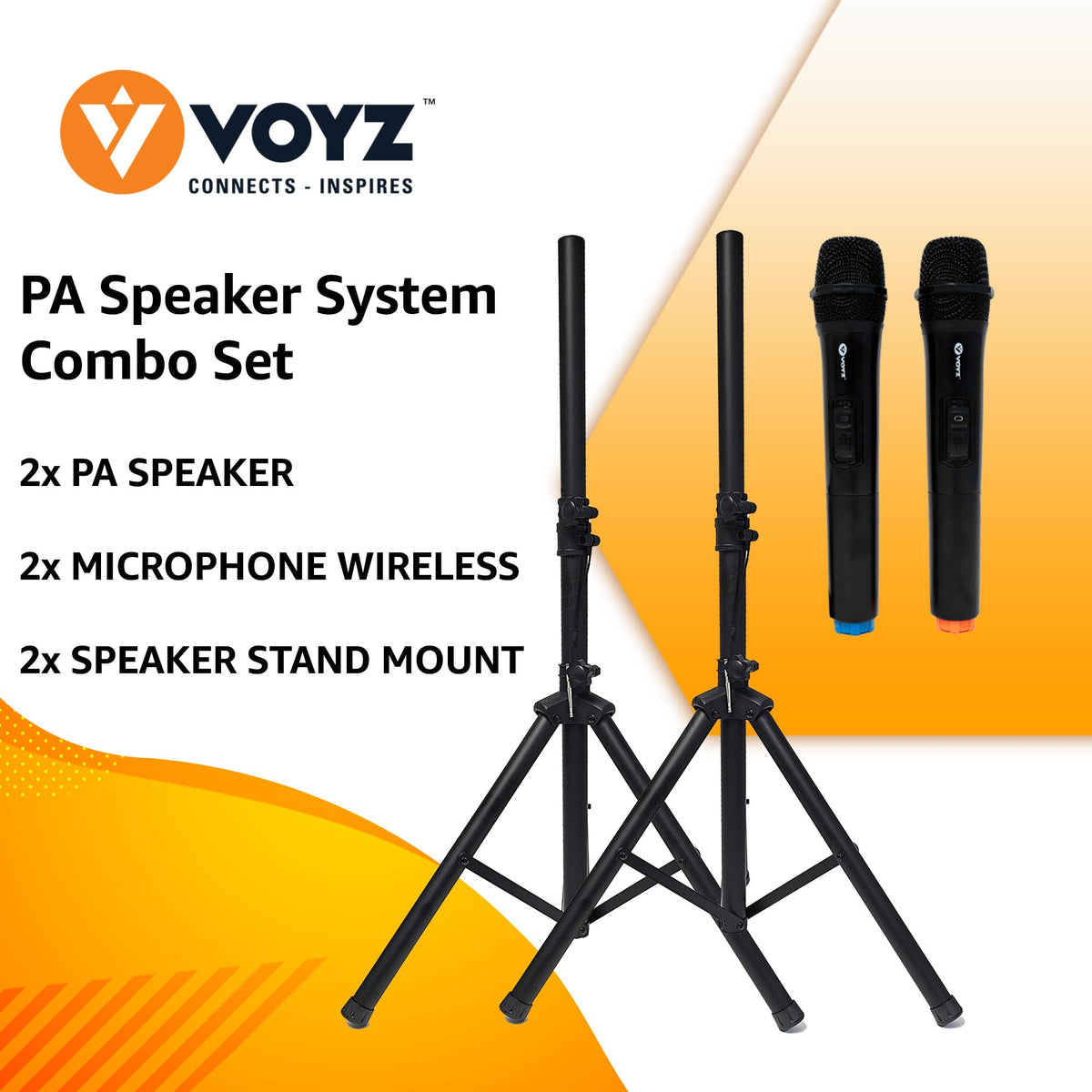 15" 2000 Watt 2-Way Powered PA Speaker System C909047