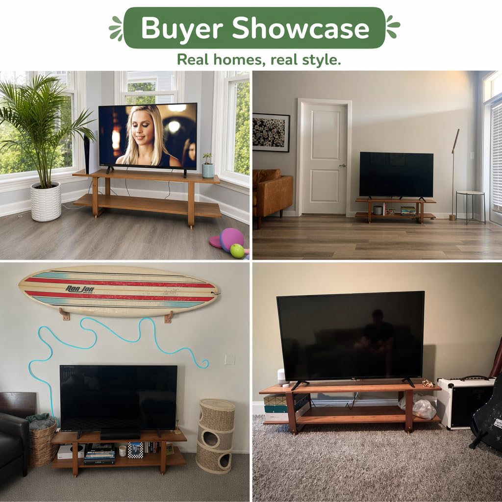 Bamboo TV Stand with Storage up to 65'' V757