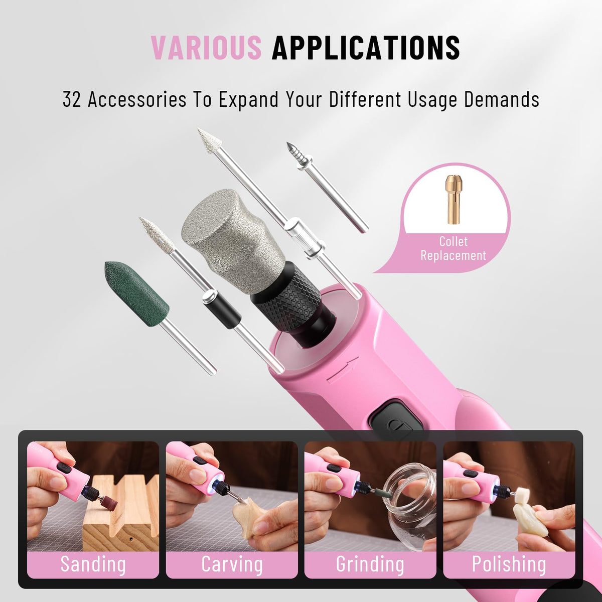 5 Speed Quiet Electric Dog Nail Grinder H855
