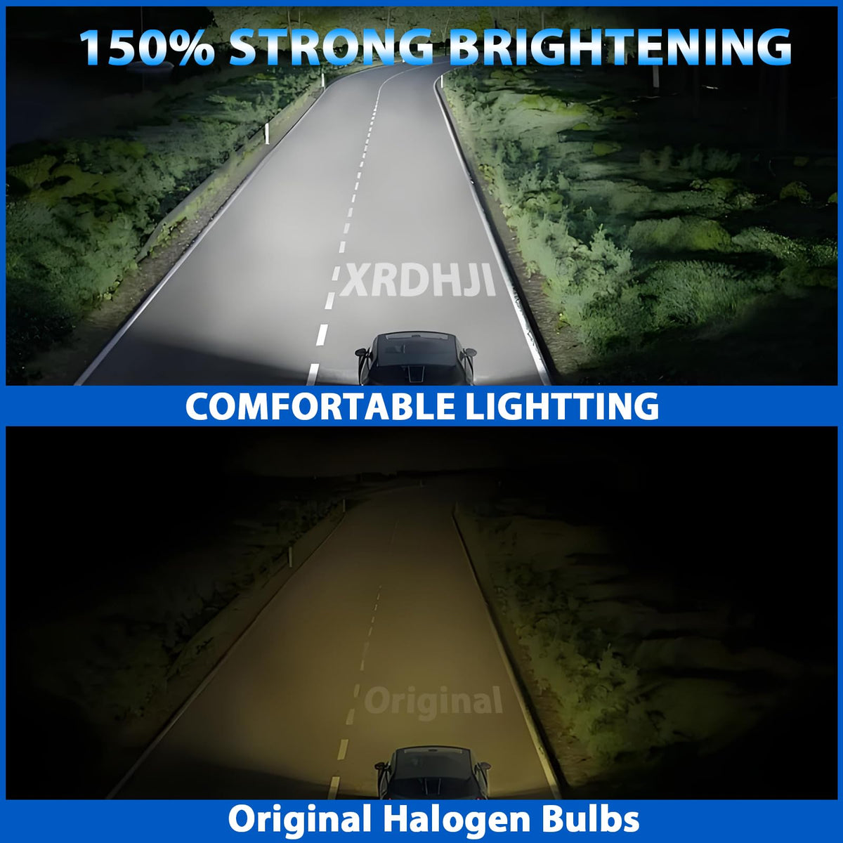 Halogen Headlight Bulbs 9005 High Beam 9006 Low Beam Pack of 4 O326