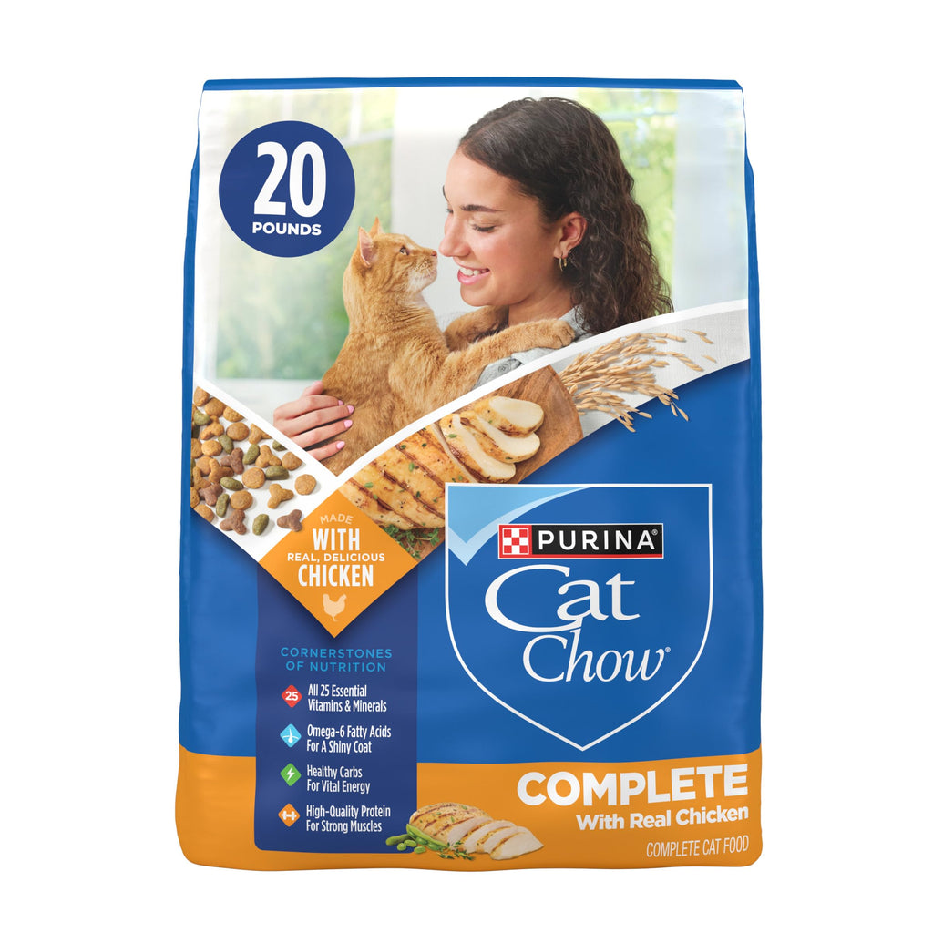 High Protein Dry Cat Food with Real Chicken 20 Pounds X154670