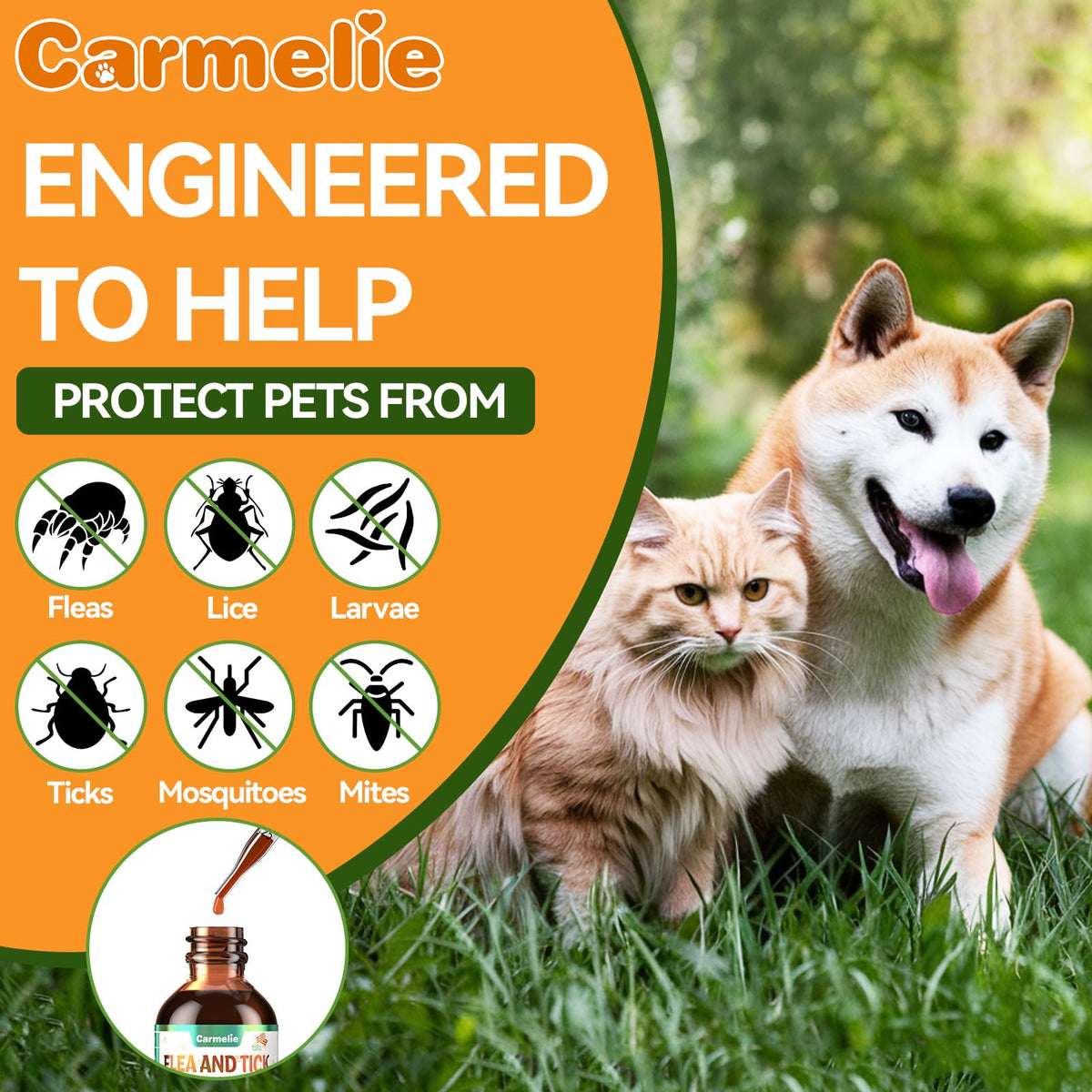 Flea and Tick Prevention for Dogs and Cats 60ml S74251